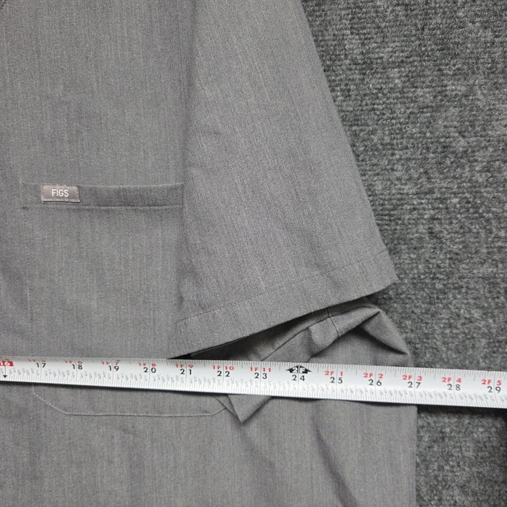 FIGS Scrub Set Mens 3XL Gray Chisec Three-Pocket Top & Cairo Cargo Pants